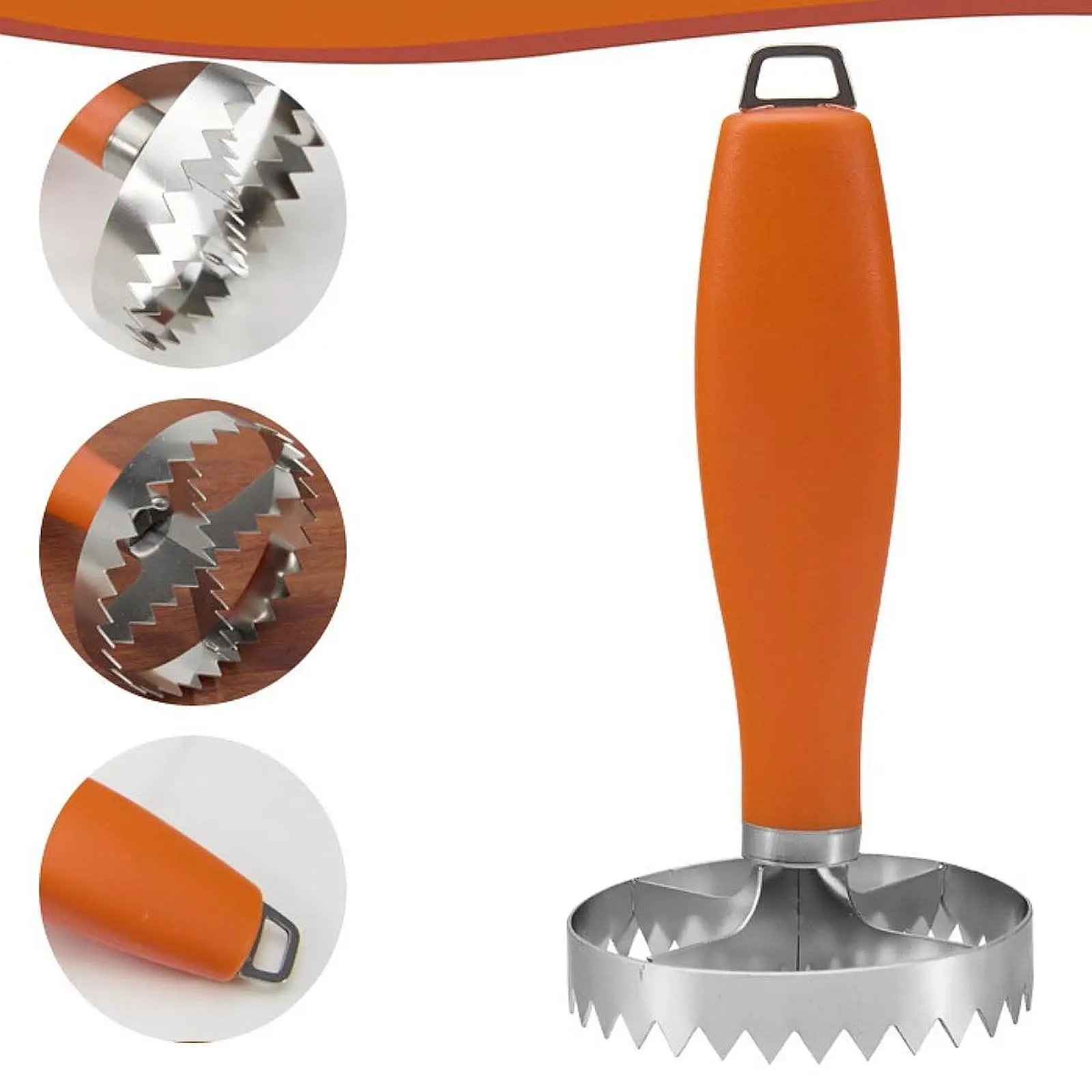 Efficient 304 Stainless Steel Meat Masher Manual Food Chopper for Cabbage Egg Salad Handheld Kitchen Tool