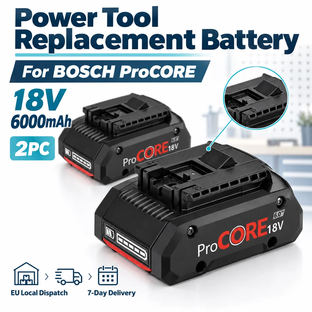 Image of 18V 6000mAh / 10000mAh Ersatzakku für BOSCH ProCORE Elektrowerkzeuge, 21700 6,0Ah und 10,0Ah Optionen, 1PC 2PC 3PC 4PC Packungen, Ladegerät-Optionen