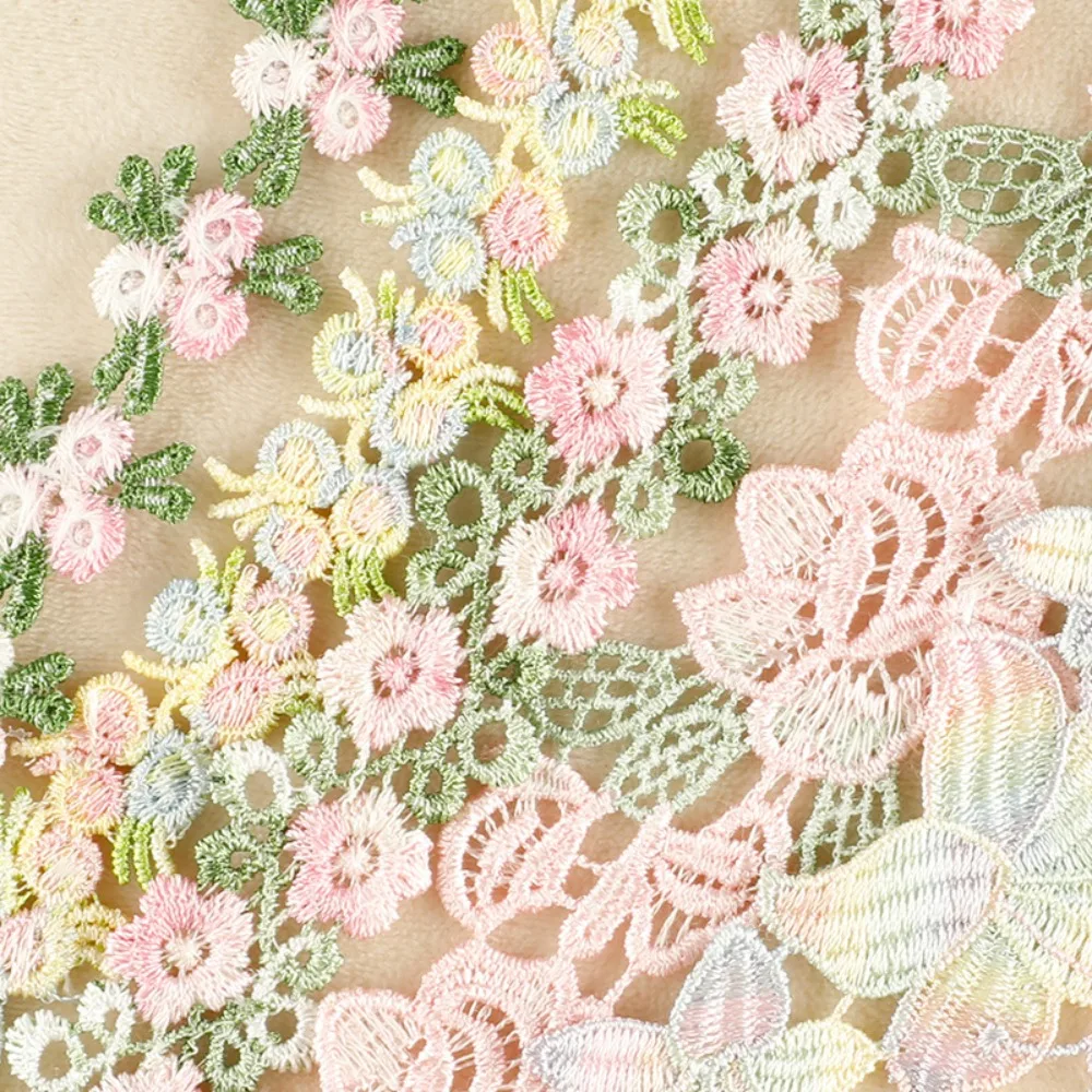 Embroidered Flower Lace Flower Ribbons DIY Clothes Wedding Dress Sewing Embroidered Ribbon Multicoloured Sewing Materials