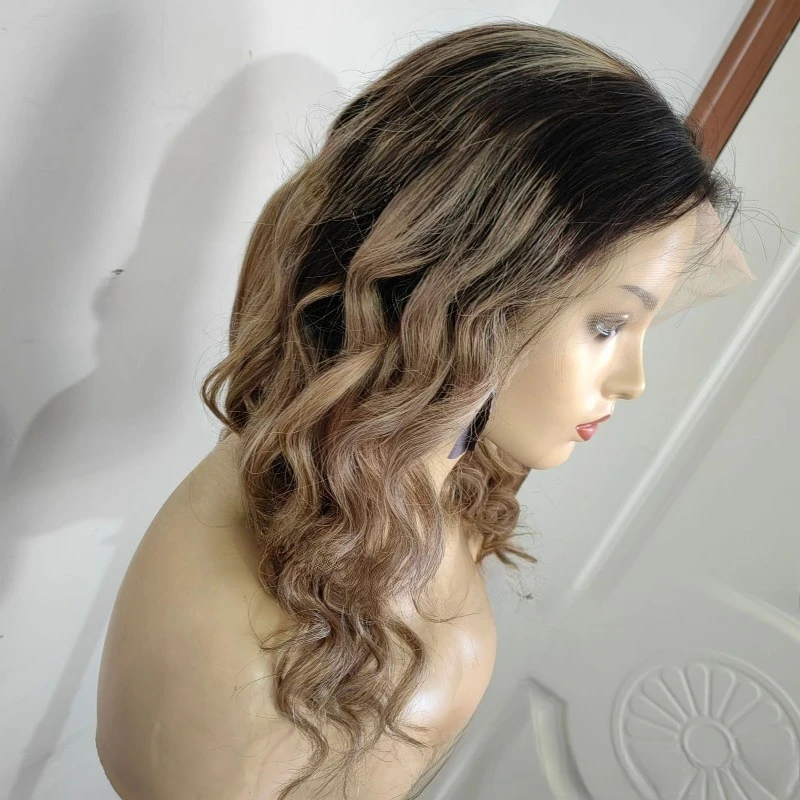 

Highlighting gradual change of color, half mechanism half hand hook 13 * 4 13 * 6 360 13 * 4 * 1 real hair cover