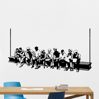 Modern Lunch Worker Teamwork Wall Sticker Office Bedroom Team Worker Office Wall Home Decor Decal Bedroom Vinyl