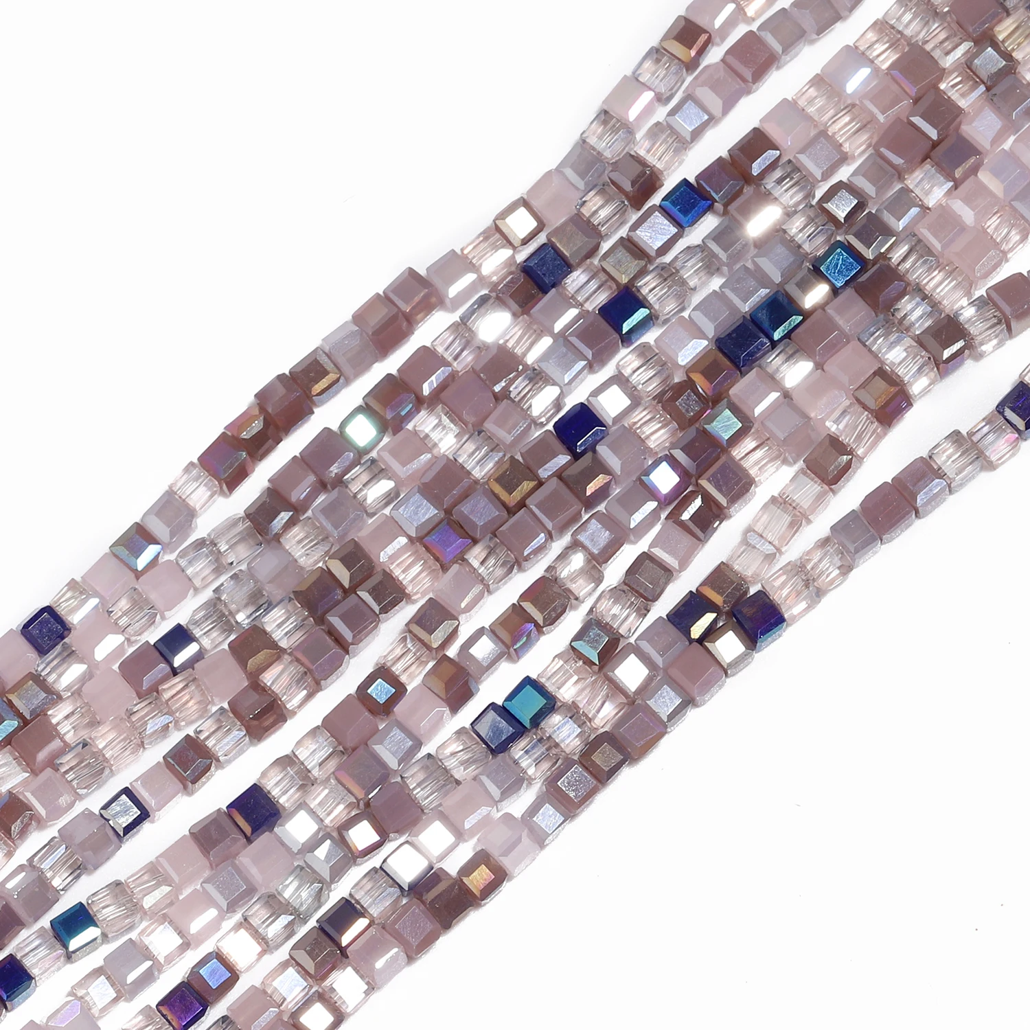 2.5mm 180pcs Mixedcolor Faceted Crystal Glass Cube Loose Spacer Beads For Jewelry Making DIY Charms Bracelet Necklace Earring