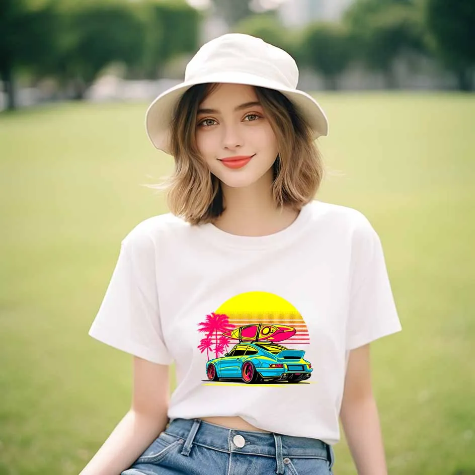 الحديد على الشارات ميكانيكي السيارات الفن شارع سباق الرسم نابضة بالحياة نقل اللون الفينيل لسلع الموضة #2