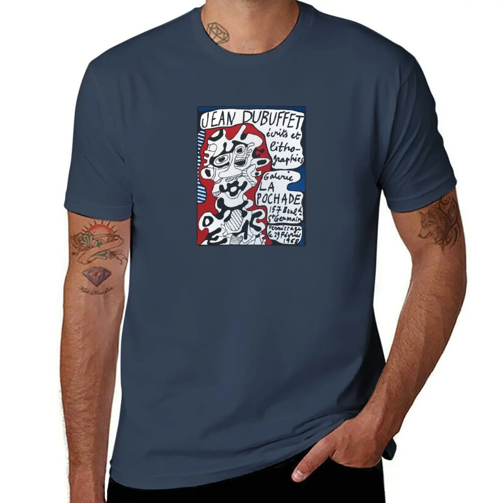 

Vintage Dubuffet Exhibition T-Shirt Lightweight Gym Training T-Shirt