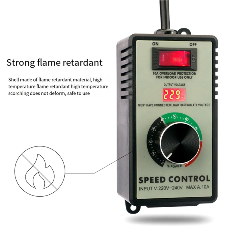 

ABJN-2X Angle Grinder Governor Speed Controller Switch AC220V-250V 4000W Maximum Power Hand Power Tool EU Plug