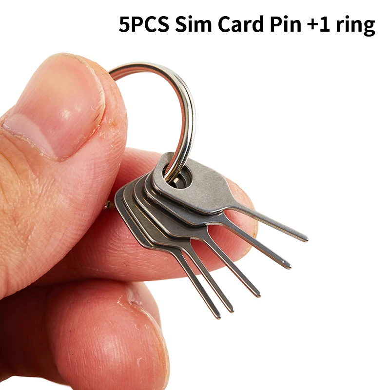 5 unids/set tarjeta SIM Pin de expulsión herramienta clave aguja soporte de bandeja de tarjeta SIM Pin de expulsión para herramienta de llave de teléfono móvil aguja de Pin de tarjeta