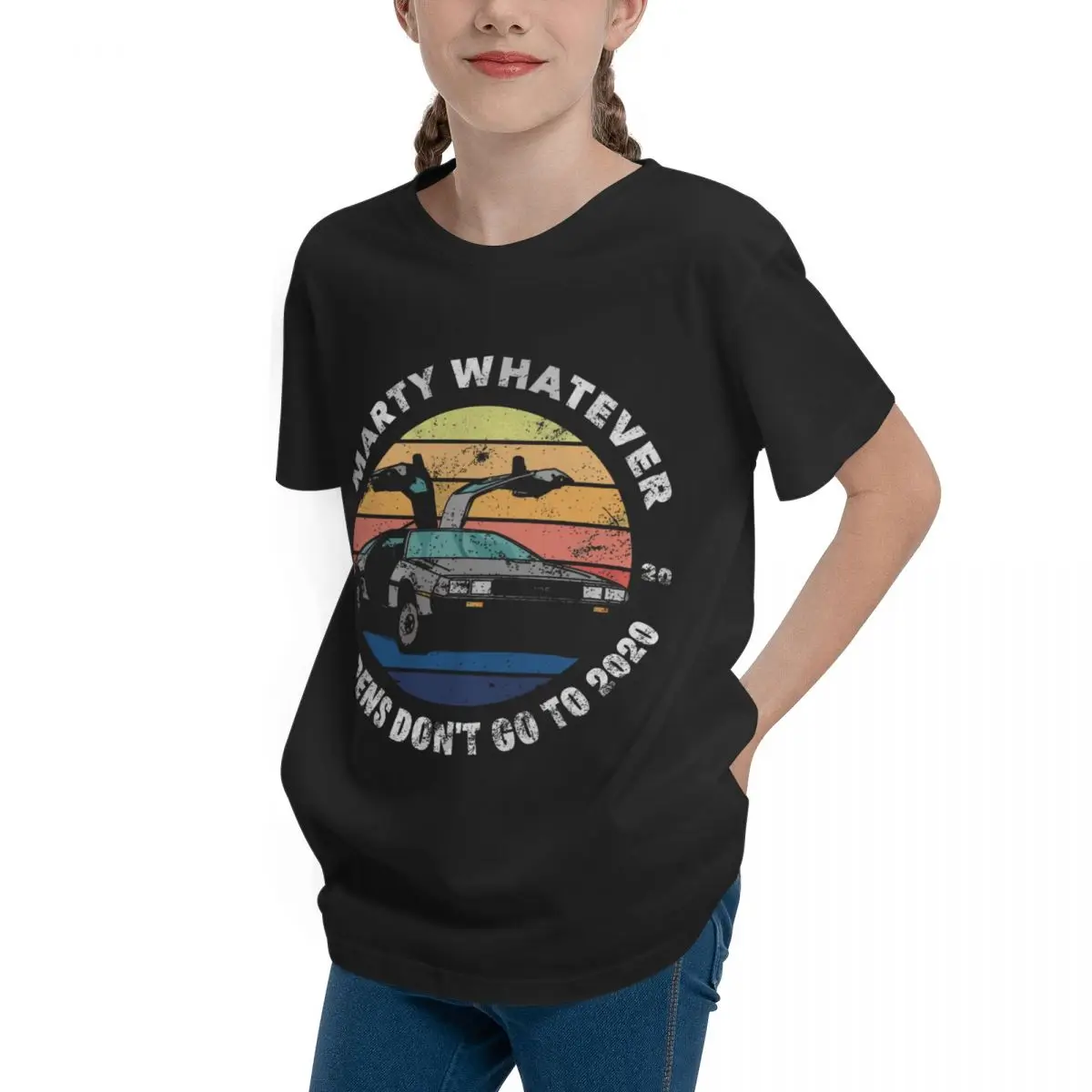 Round neck Copy Of Marty Whatever Happens Don T Go To Adolescents Basic Short Sleeve T-Shirt Top tee Top quality Home Novelty