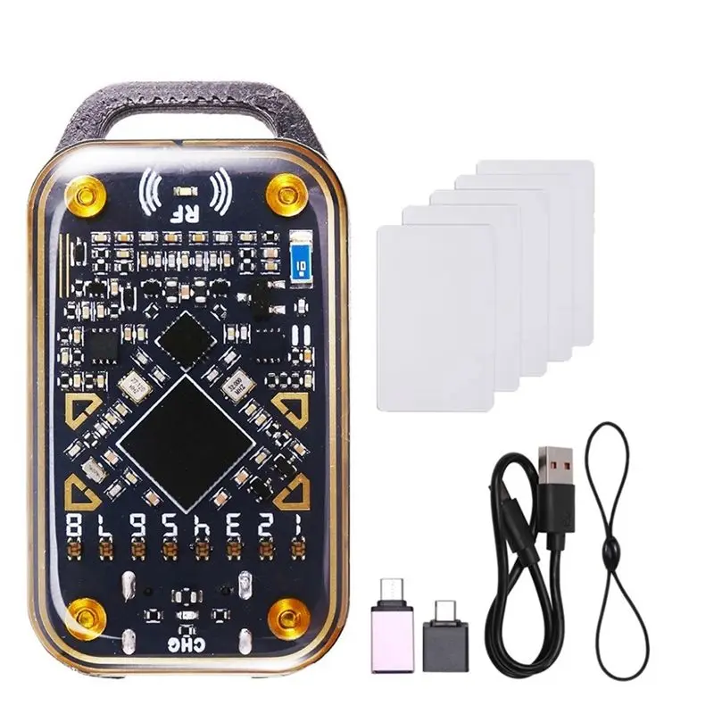 abzw-カメレオン-ウルトラ-rfid-スマートカードエミュレーター、スマートチップリーダー、デュプリケーター、125khz-1356mhz対応、id-icカードのデコード機能付き、-5xcuidカード