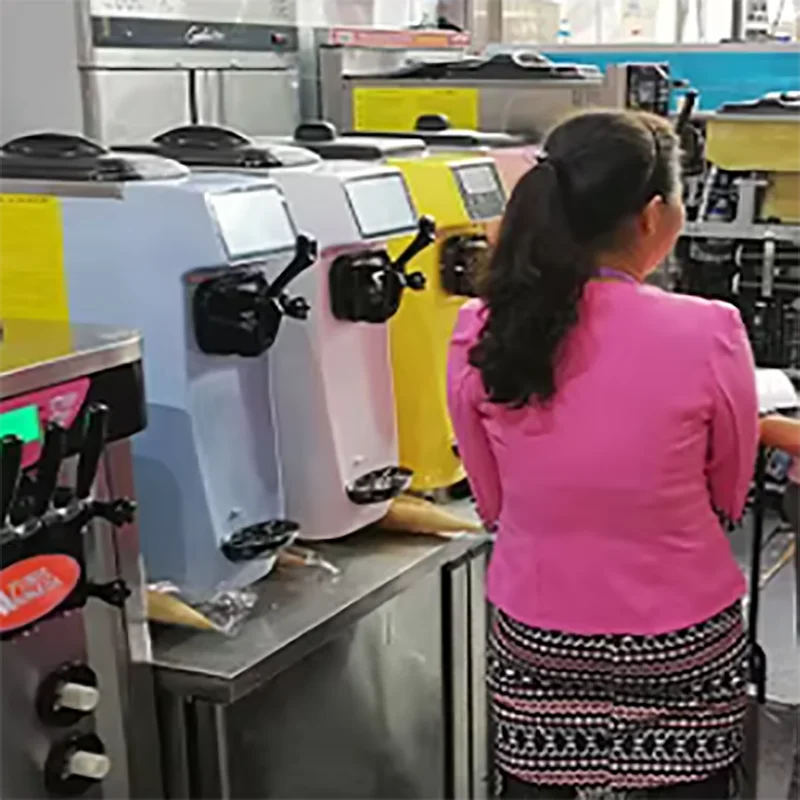 Coffee Shop Ice Cream Machine Goshen Professional Ice Cream Maker   Manufacturer Commercial Soft Serve Ice Cream Making Machine