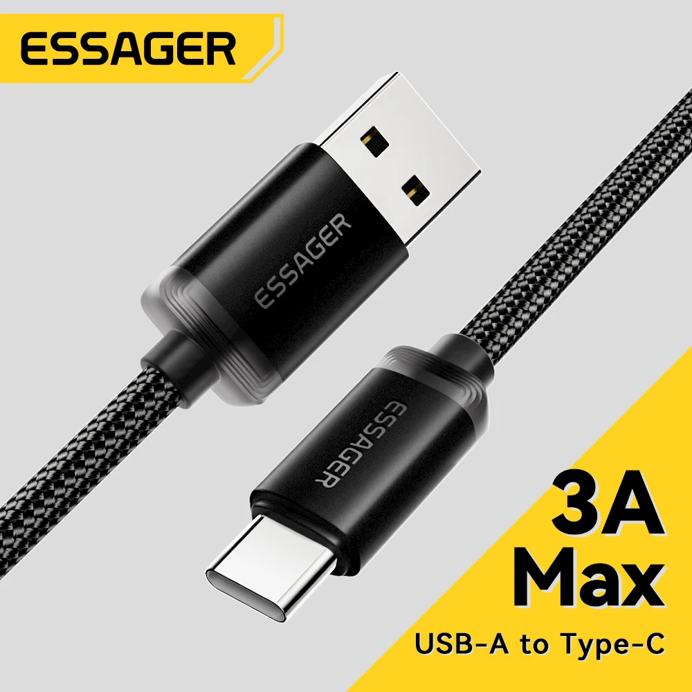 

Essager USB Type C Cable For Iphone 15 plus Huawei Mate60 3A Fast Charging Wire Type-C Charger Data Cord For Xiaomi Samsung OPPO