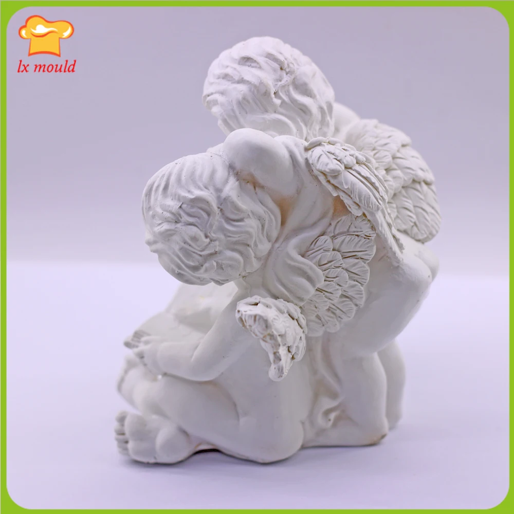 Nuovo 3D Read Angel Baby Silicone Cake Chocolate Decor Mold fai da te gesso resina candela stampo Wisdom Angels