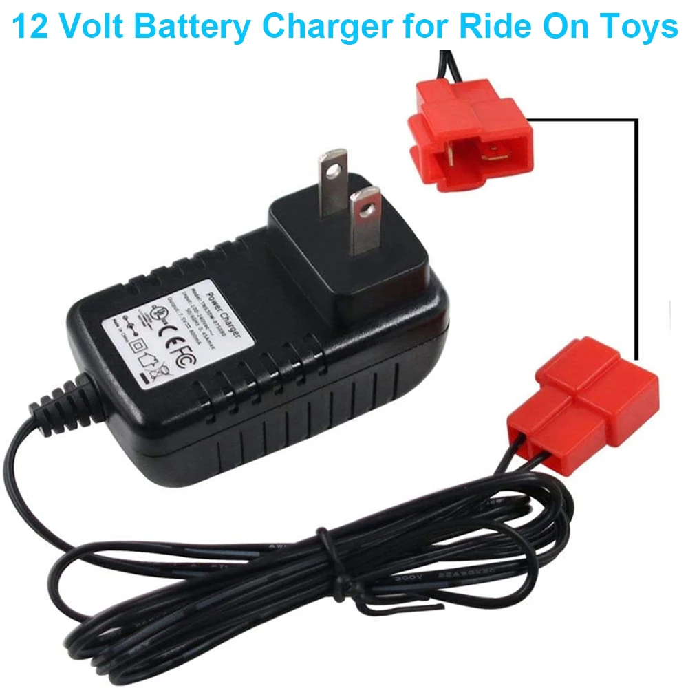 Carregador de bateria de 12 volts para passeio em brinquedos 12v crianças viajam no carregador de carro, adaptador de energia de bateria de brinquedo de equitação de carro elétrico 12v