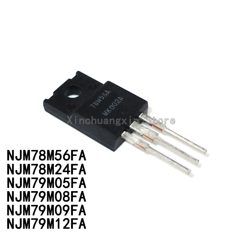 5 шт. NJM78M56FA 78M56A 78M24A 79M05A 79M08A 79M09A 79M12A TO-220F трехконтактный чип регулятора