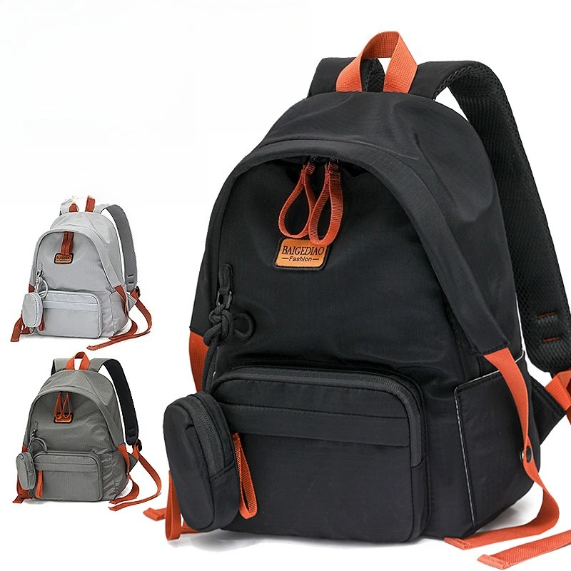 

Nylon lightweight women's backpack short travel backpack multi-functional multi-pocket waterproof commuting backpack