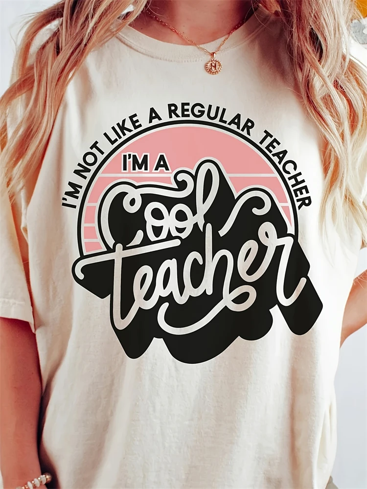 

Fashion Women's T Shirt Letter Printed Shirt O Neck Girls Clothing Harajuku Short Sleeve Sweatshirt Summer Oversized Hoodie