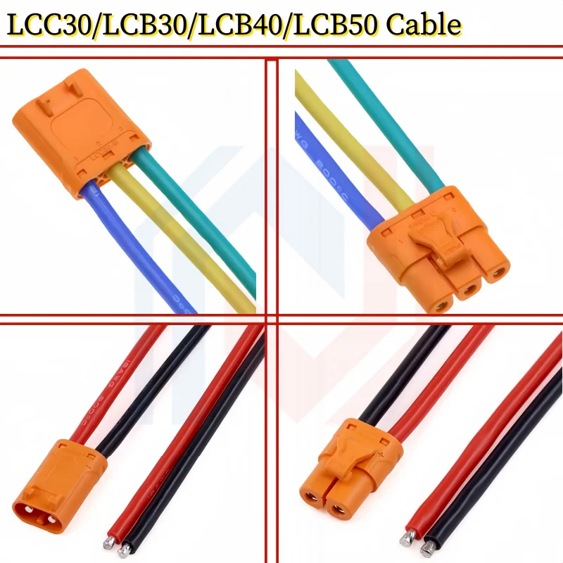 

LCC30/LCB30/LCB40/LCB50 Male/Female Plug With Cable/ Electric Lithium Battery Connection Cable, High current Lithium Battery