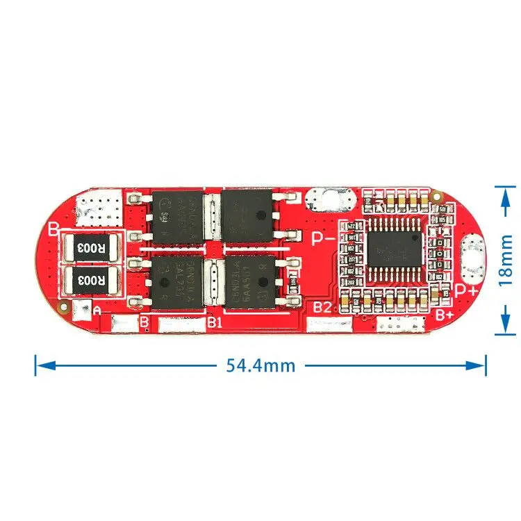 1 peça 18650 bateria de polímero de lítio 3S 4S 5S placa de proteção universal dura 20a tempo curto 40a