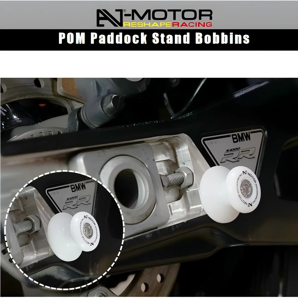 

8MM POM Motorcycle Swingarm Spools Paddock Stand Bobbins for GSX1300R GSX-R750 DL650 DL1000 GSF1200/1250 GSX-S1000/F GSX-R600