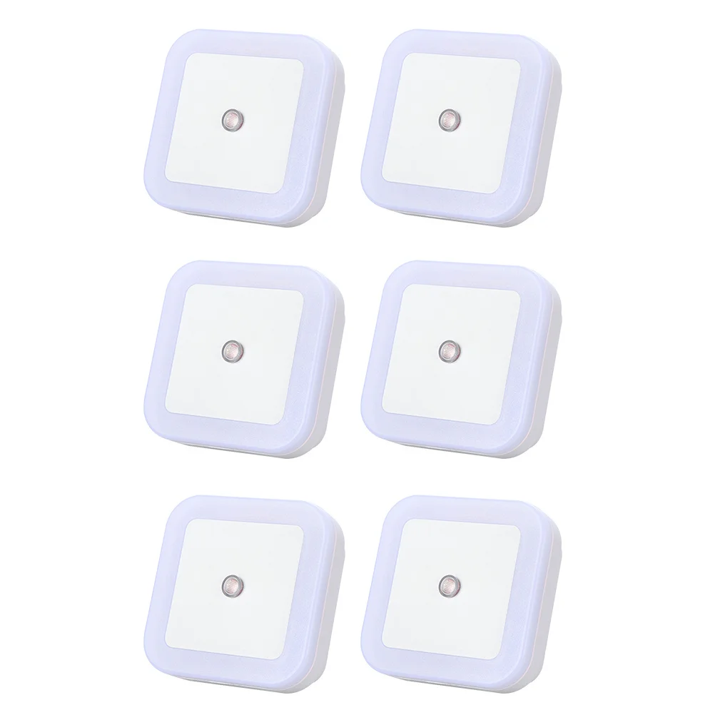 6 pezzi di luce notturna induttiva piccola lampada a LED con spina americana per il corridoio della camera da letto dei bambini sensore di accensione/spegnimento automatico regalo per la decorazione della casa