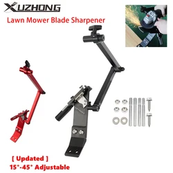15°- 45°Adjustable  Lawn Mower Blade Sharpener with Ball Bearing Handle for Right & Left Hand Blades, Use with Angle Grinder