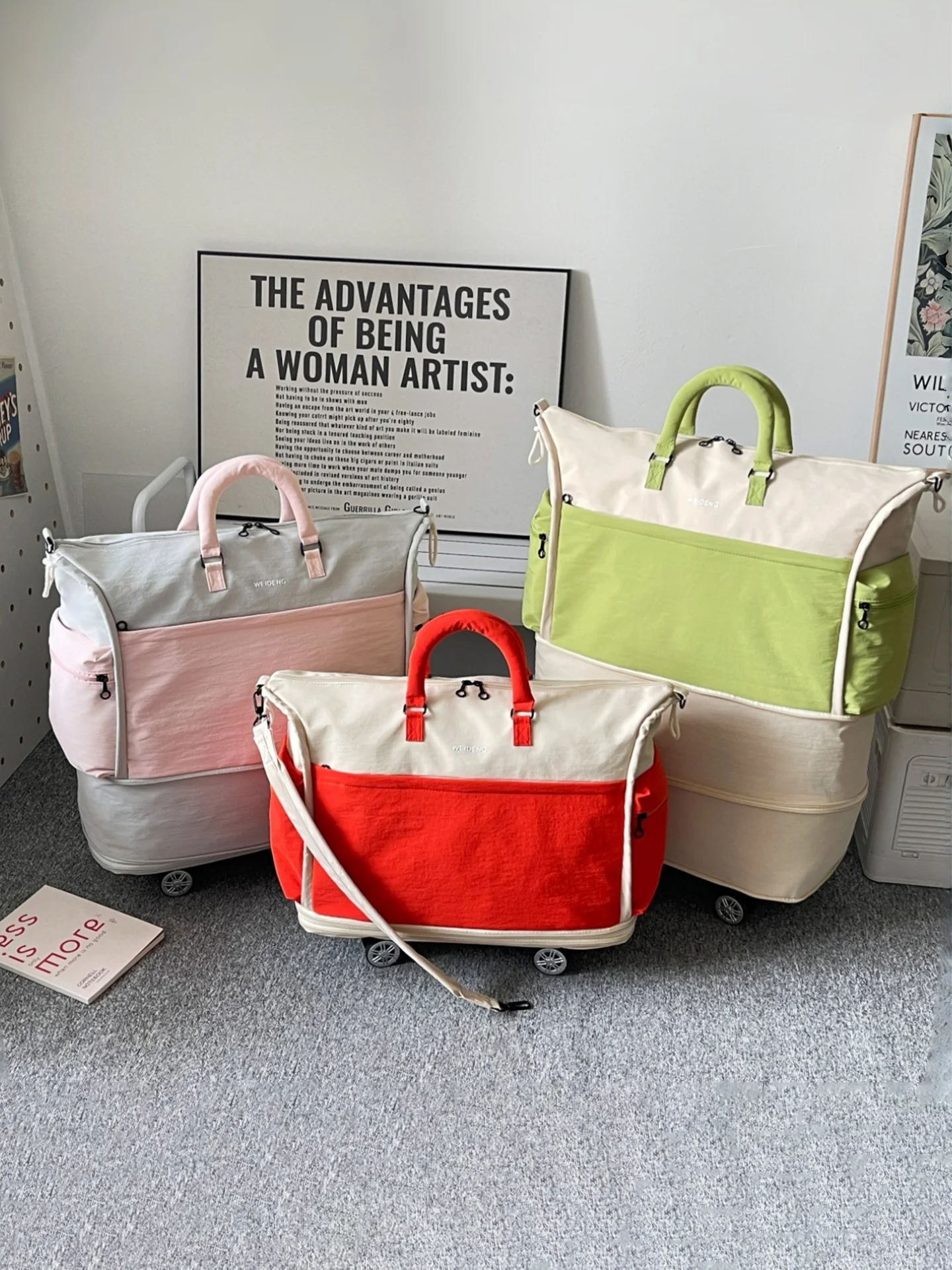 short-trip-large-capacity-expandable-luggage-bag-with-universal-wheels-suitcase-cover-boarding-bag-suitcase-duffle-bag