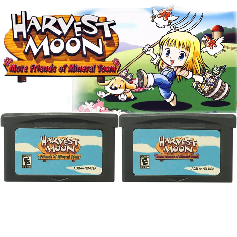 

Harvest Moon GBA Game Cartridge 32Bit Video Game Console Card Friends of Mineral Town for GBA/SP/DS