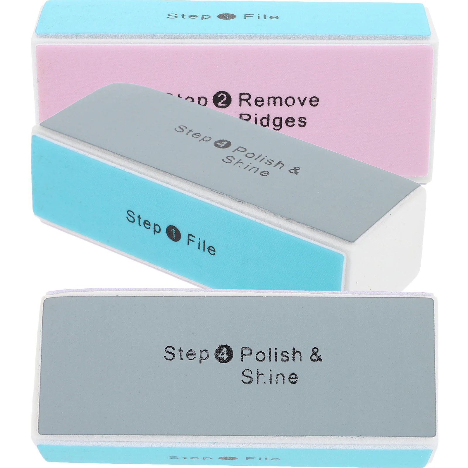

3Pcs Nail Files Creative Polishing Blocks Trimming Shaping Manicure Tool DIY Nail Art Suitable for Salon Home Use
