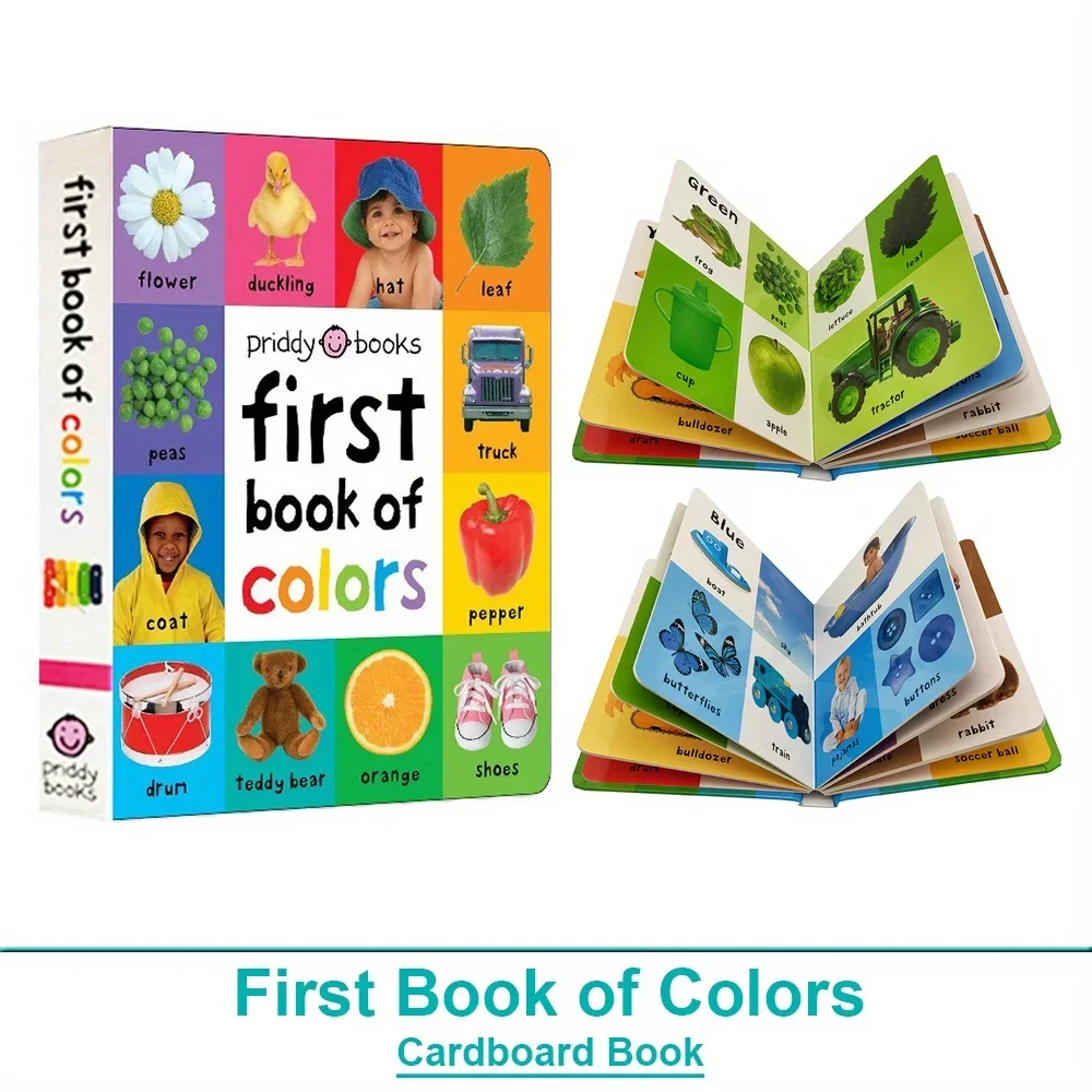 

First Book of Colors English Vocabulary Picture Book for Kids Color Recognition Object Early Descriptive Language Learning Book