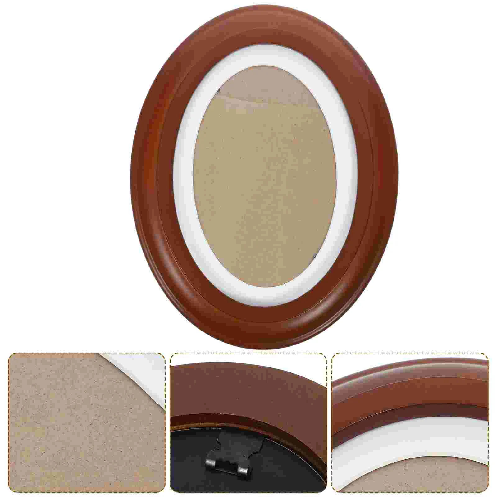 

Photo Frame Decoration Oval Picture Frames Vintage Retro Holder Wooden Bedroom Wall Hanging Gold