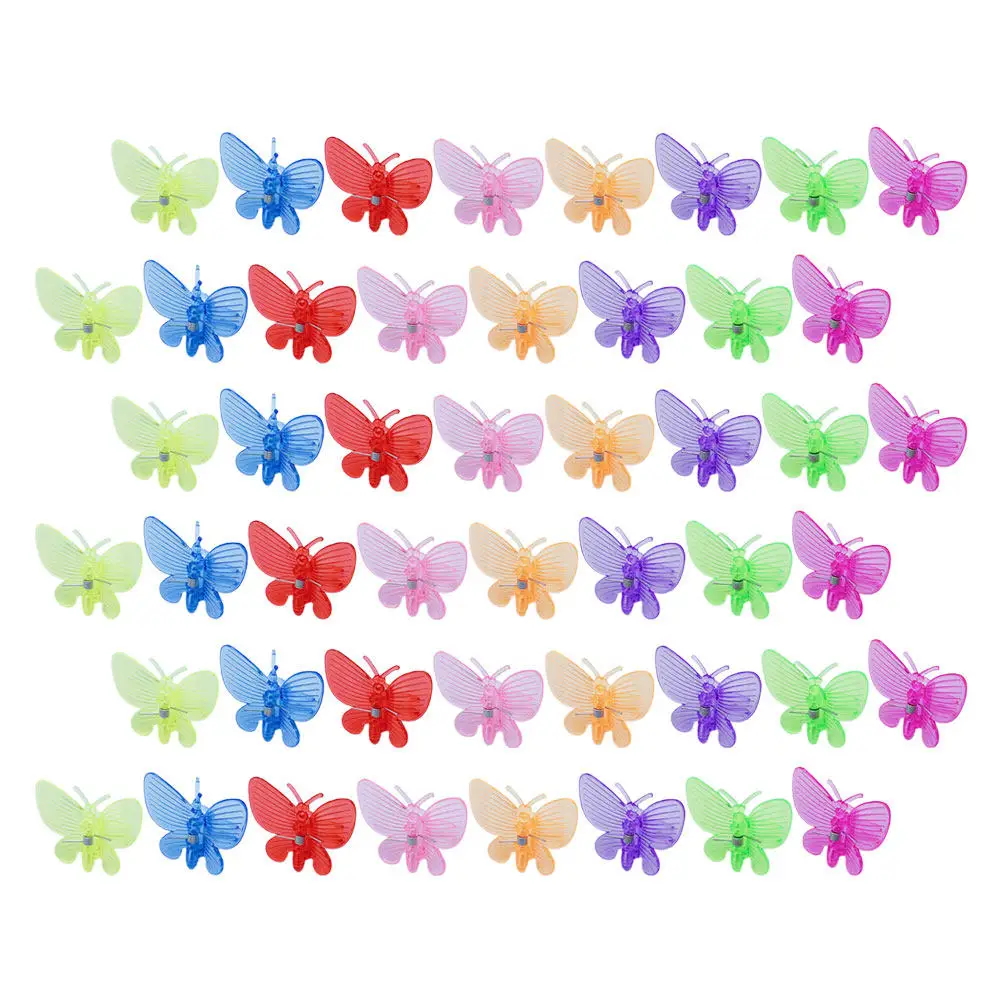 80Pcs Orchid Support Clips 5Cm Clear Transparent Butterfly Style Plastic Plant Climbing Clasps for Orchids Tomatoes Grape Vines