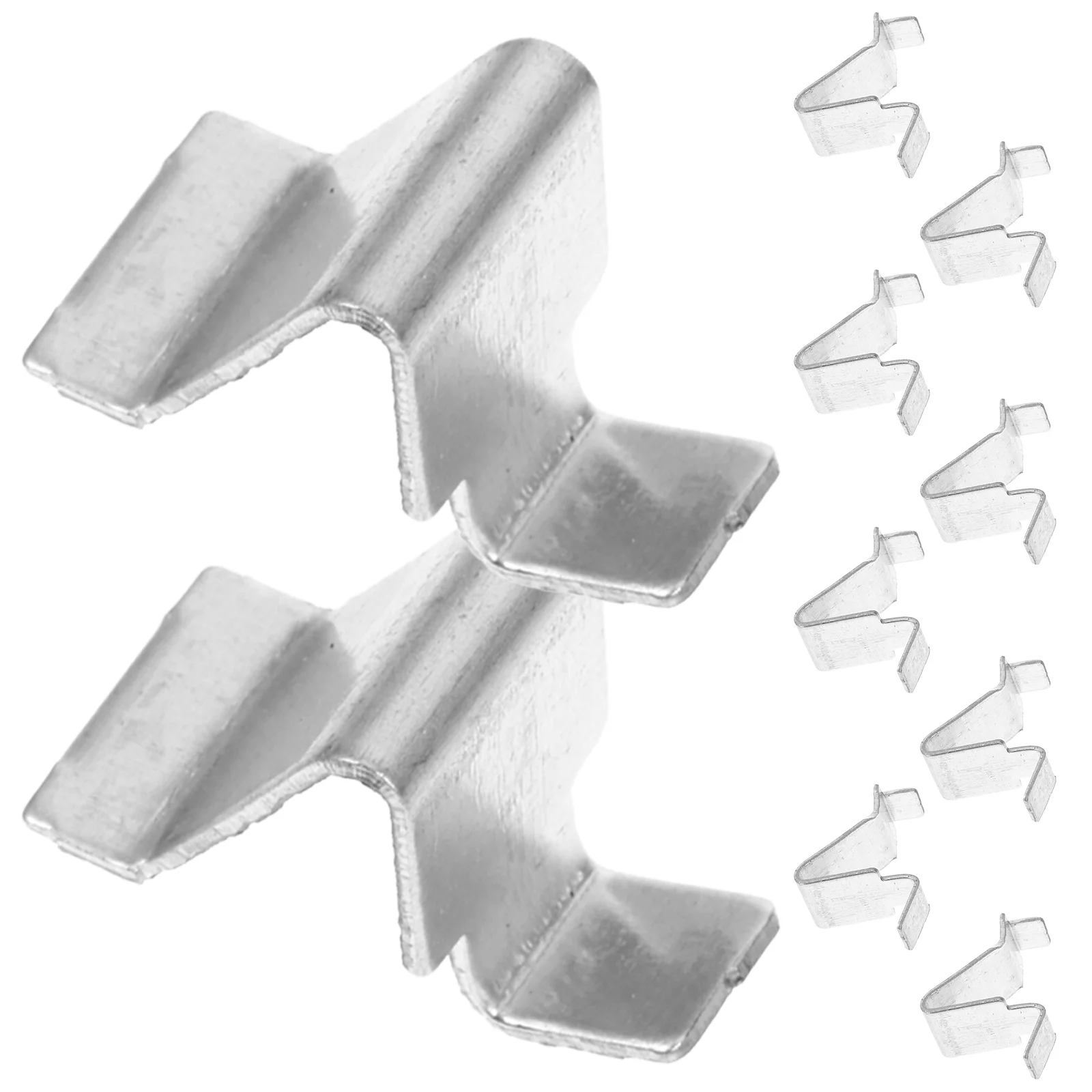 10 Pcs Partition Iron Buckle Retainer Clips Adjustable Shelf Pins Window Screening Cabinet Glass