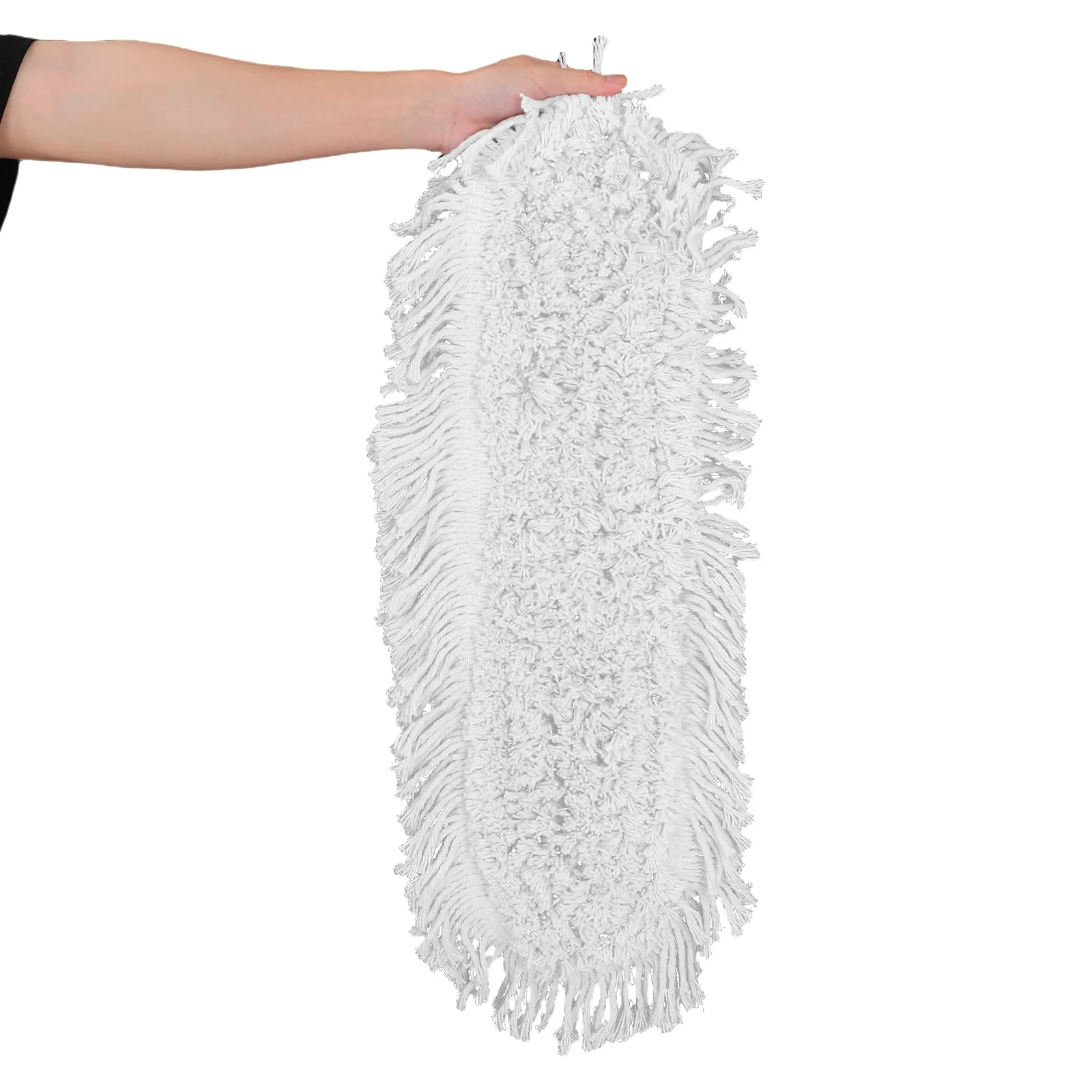 

2pcs Replacement Head 60Cm Wide Cotton Cover Reusable For Warehouses Offices Industrial Commercial Use Heavy Duty Floor Cleaning