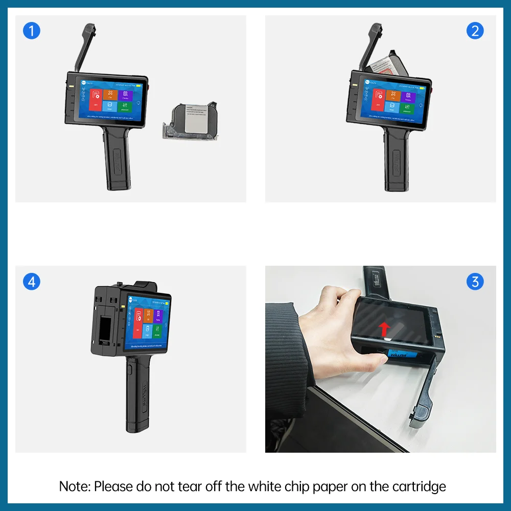 Flagship 25.4mm Portable Handheld Inkjet Tij Printer Gun For Logo Expiry Date QR Barcode Batch Numbers Label Machine With 1 Ink