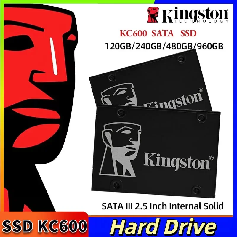 

Kingston SSD SATA III Internal Solid State Drive KC600 256GB 512GB 1TB 2TB 2.5” Up to 550MB/s Read Hard Disk for Notebook Laptop
