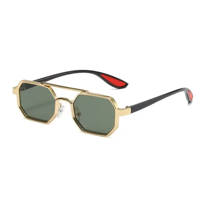 Neue Vintage Quadratische Sonnenbrille für Damen und Herren Rechteckige Sonnenbrillen Polygon-Brillen für Männer und Frauen – Detail 8