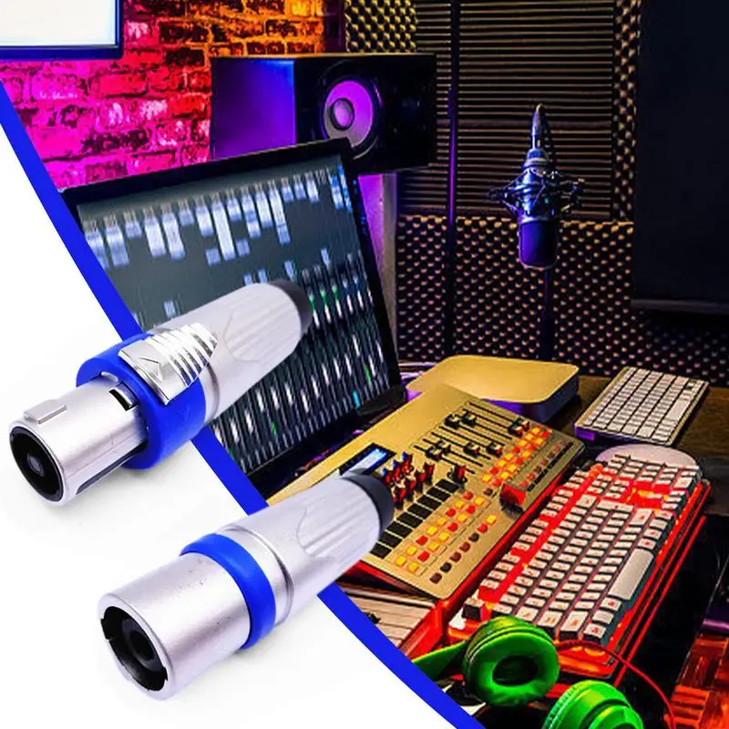 سدادة مكبر صوت مع كابل ميكروفون ، قفل ملتوي ، قابس صوت ، مضخم صوت ، متعدد الوظائف ، 4 أعمدة