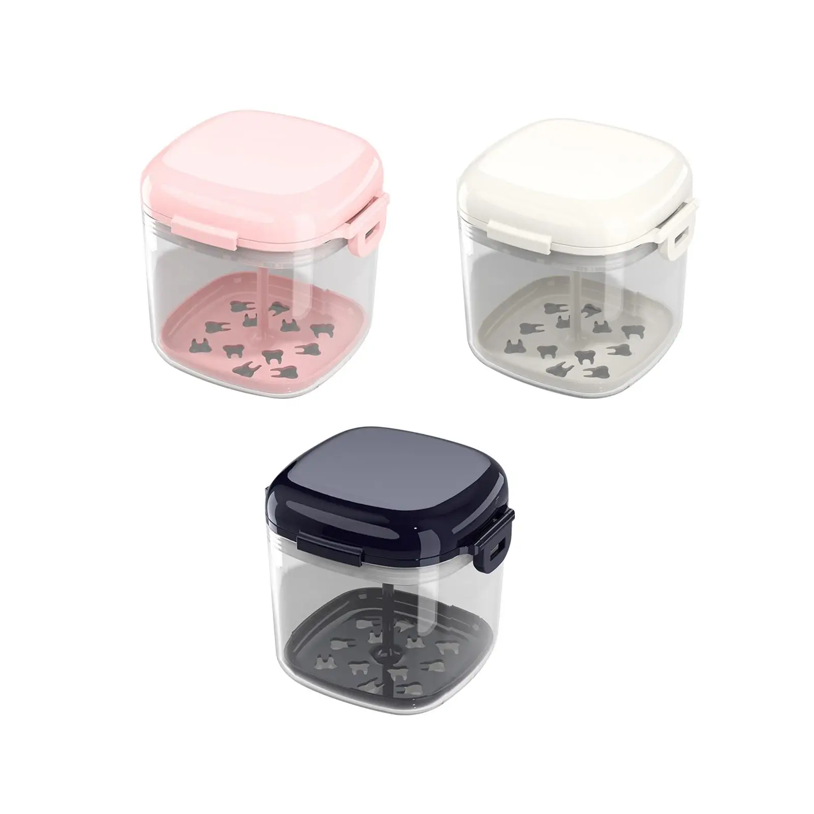 Denture Cleaner Case Denture Cup False Storage Box Bathing, Cleaning, and