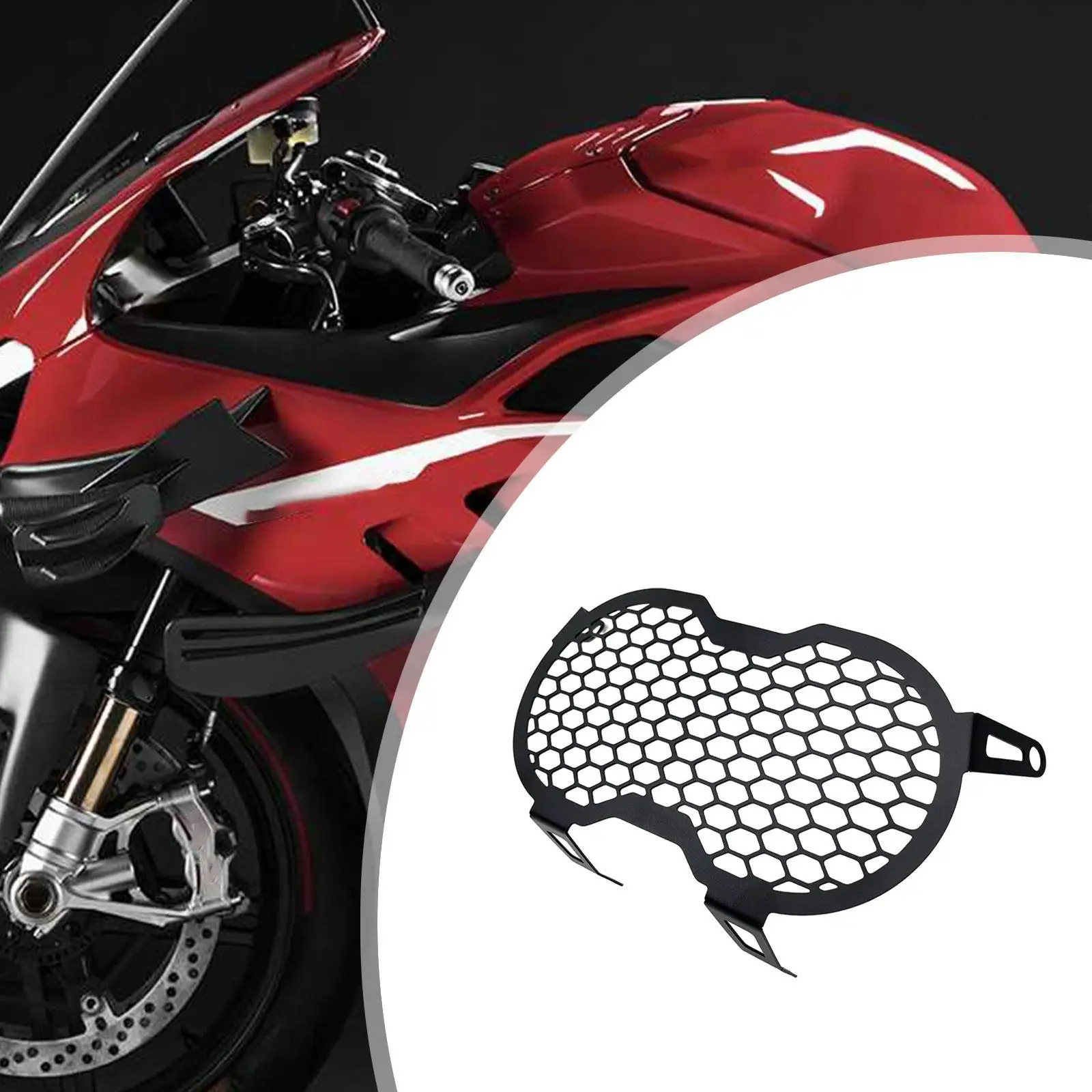 

Motorcycle Headlight Grill Front Headlight Protector Accessories Easy Installation Mesh Headlight Protector for Desert x