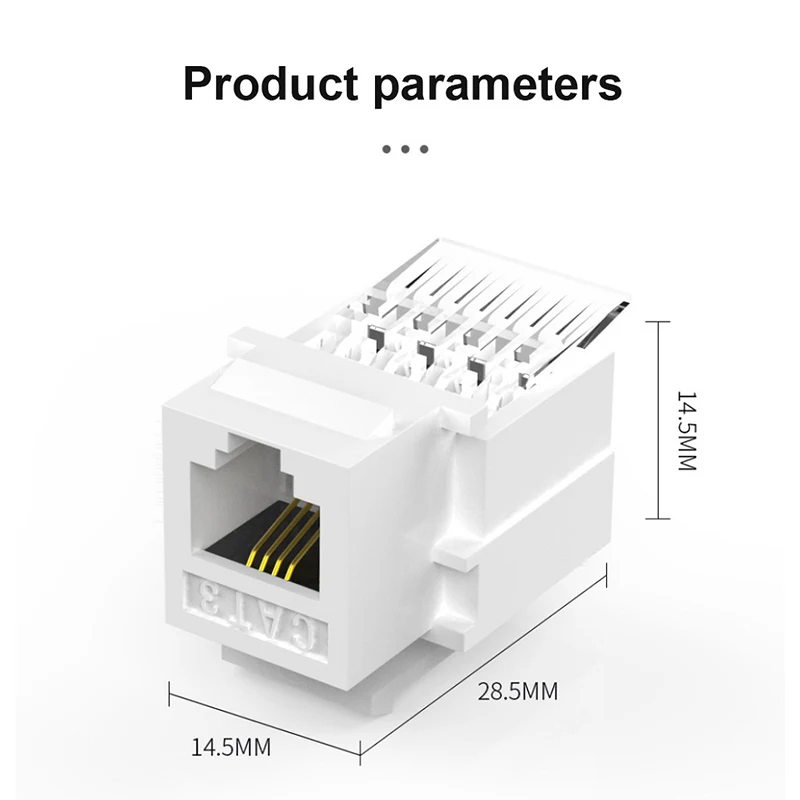 Enchufe adaptador de módulo de voz de teléfono de red CAT3/5E/6 RJ11 RJ45, conector Modular sin herramientas de 4 cables para Panel de teléfono