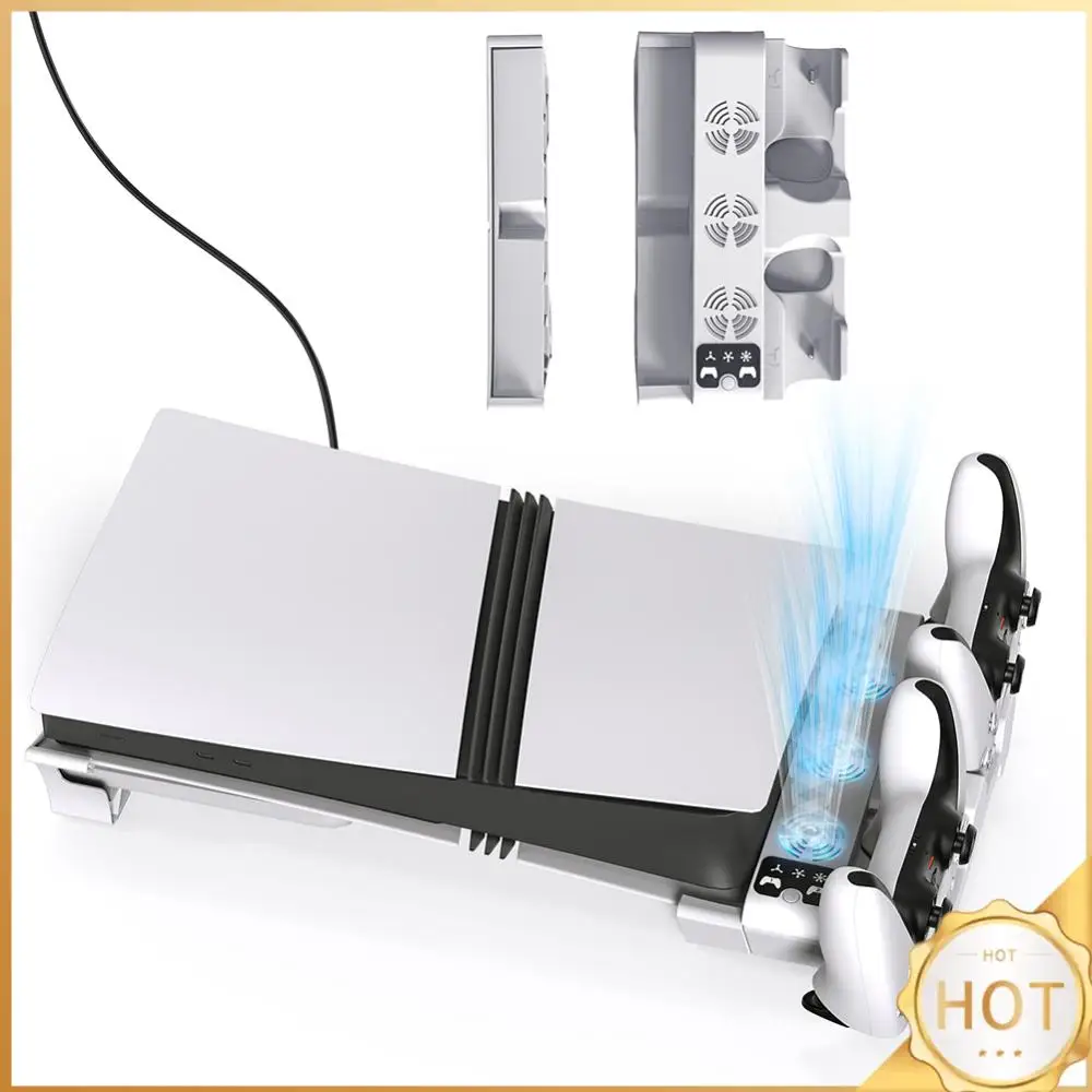 

Controller Charging Station W/ USB Hub 2 Controller Charger Horizontal Cooling Stand for Slim/ Pro Disc/Digital Edition