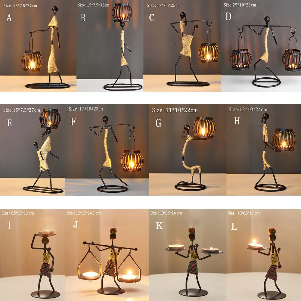 1 PCS Classic Candle Holder Creative Abstract Character Sculpture Candlestick Exquisite Candle Stand For Hotel Restaurant