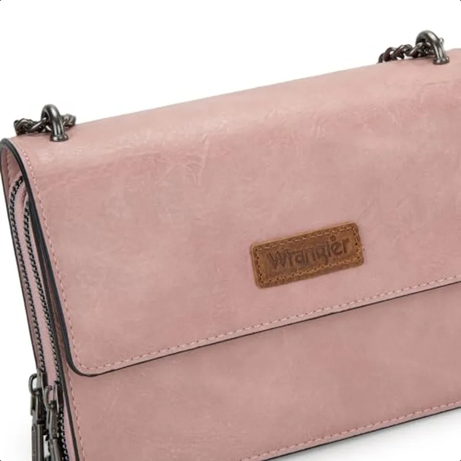 محفظة رانجلر فليب كروس للنساء، محافظ حقيبة كتف مع حزام سلسلة