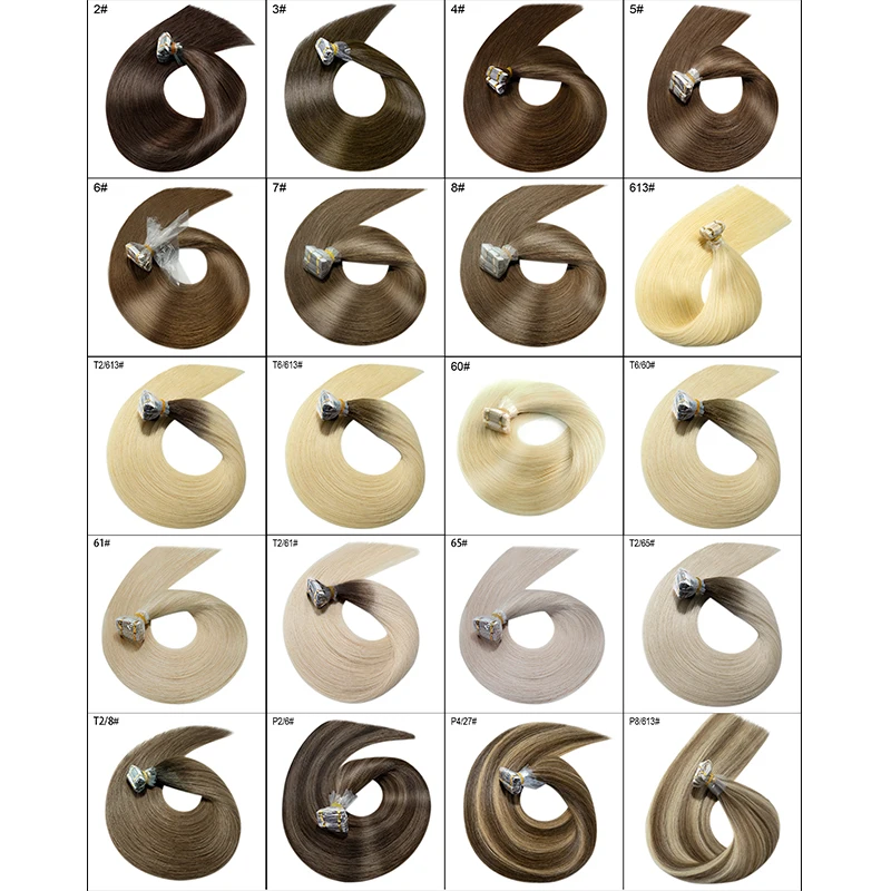 テープインヘアエクステンション人毛18インチ20ピースナチュラルレミーストレート人毛エクステンションスキンウェフトテープエクステンション人毛