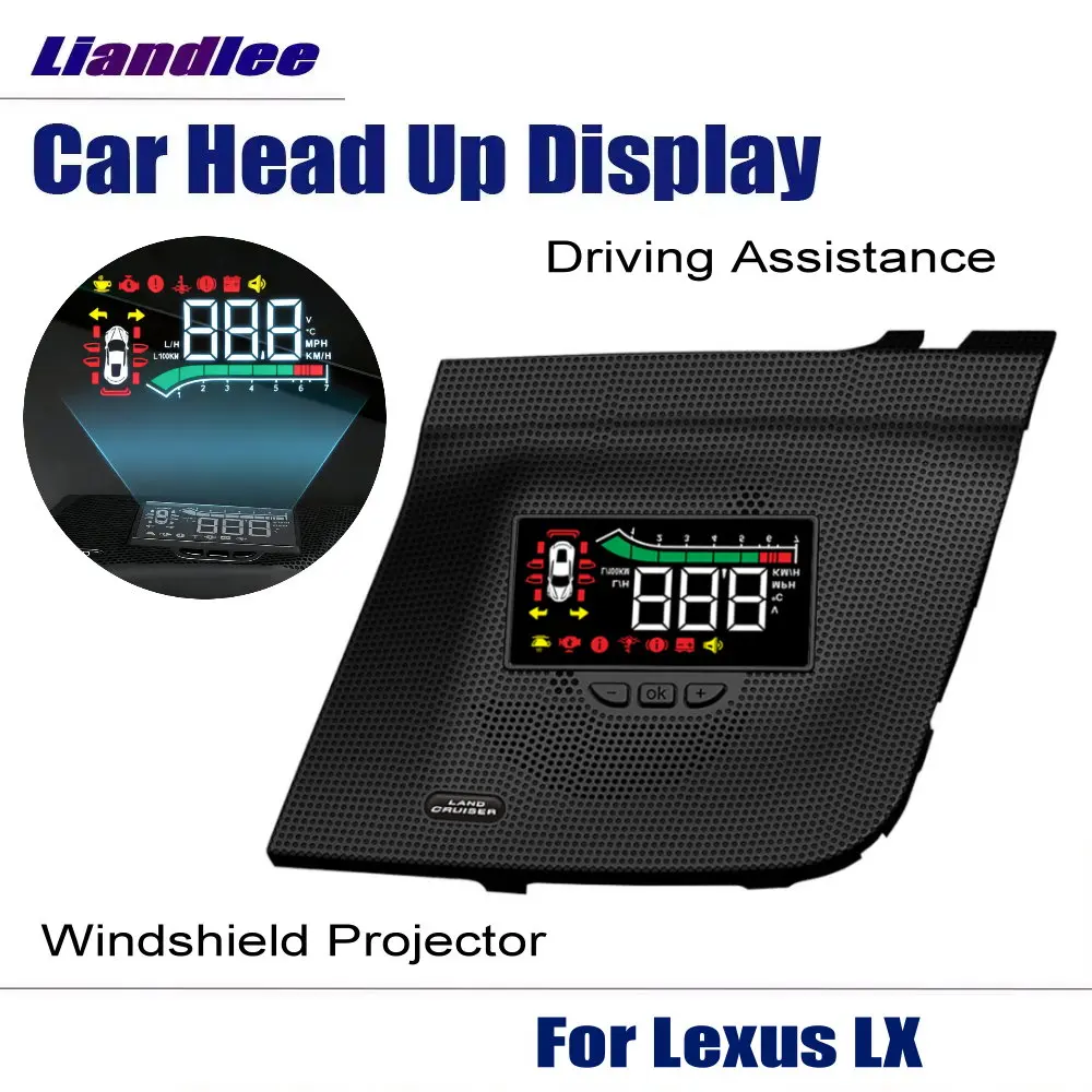 

Car Head Up Display HUD Lexus LX 570 (J200) 2010-2021 Auto LED Screen Electronic Accessories Windshield Projector