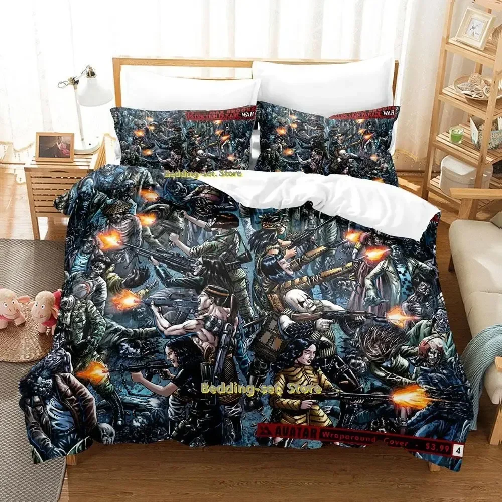 Comics Extinction Parade Bedding Set Cartoon Anime three-piece set Adult Kid Bedroom Duvetcover Sets lençol de cama casal