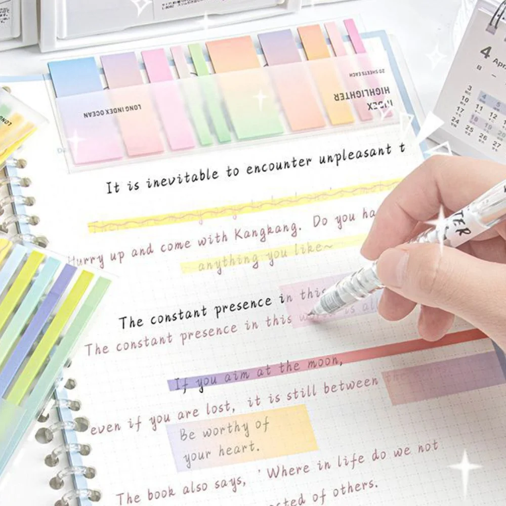 160/200 pezzi adesivi trasparenti adesivi per notebook blocchetti per appunti segnalibro trasparente leggi materiale scolastico di cancelleria per libri