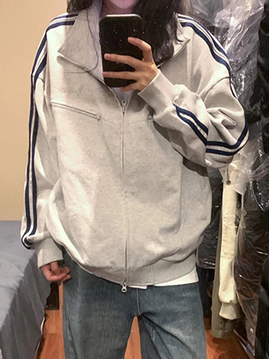 

Мужской кардиган-свитшот с боковыми полосками, модный американский бренд, осенняя верхняя одежда Cleanfit