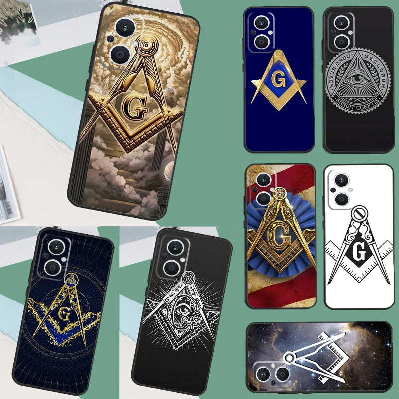 Freemasonry Logo Symbol Case For OPPO Reno 10 Pro 7 6 5 8 Lite 8T 5Z 4Z 2Z OPPO Find X6 Pro X2 X3 Neo X5 Lite Cover