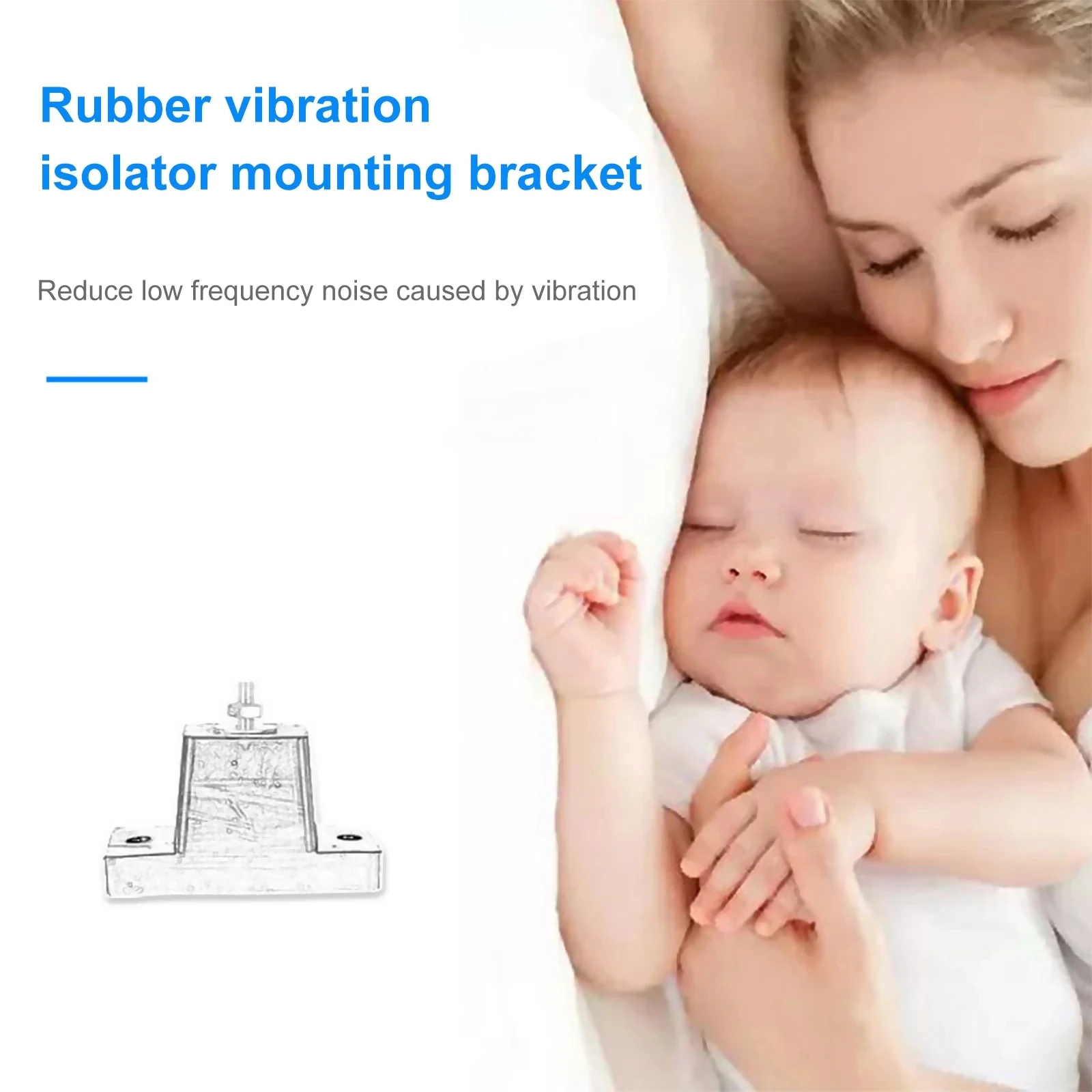 4pcs Cushion Air Conditioner Rubber Vibration Mounting Bracket Shock Absorbing Anti-Vibration Isolator Pads 4Pack Bracket