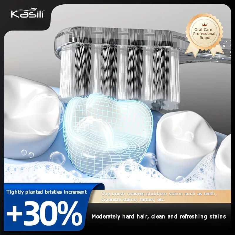 2pcs/4pcs Men's Toothbrush with Moderate Bristles, Efficient Cleaning, anti Slip Handle, Caring for Gums, Family Set